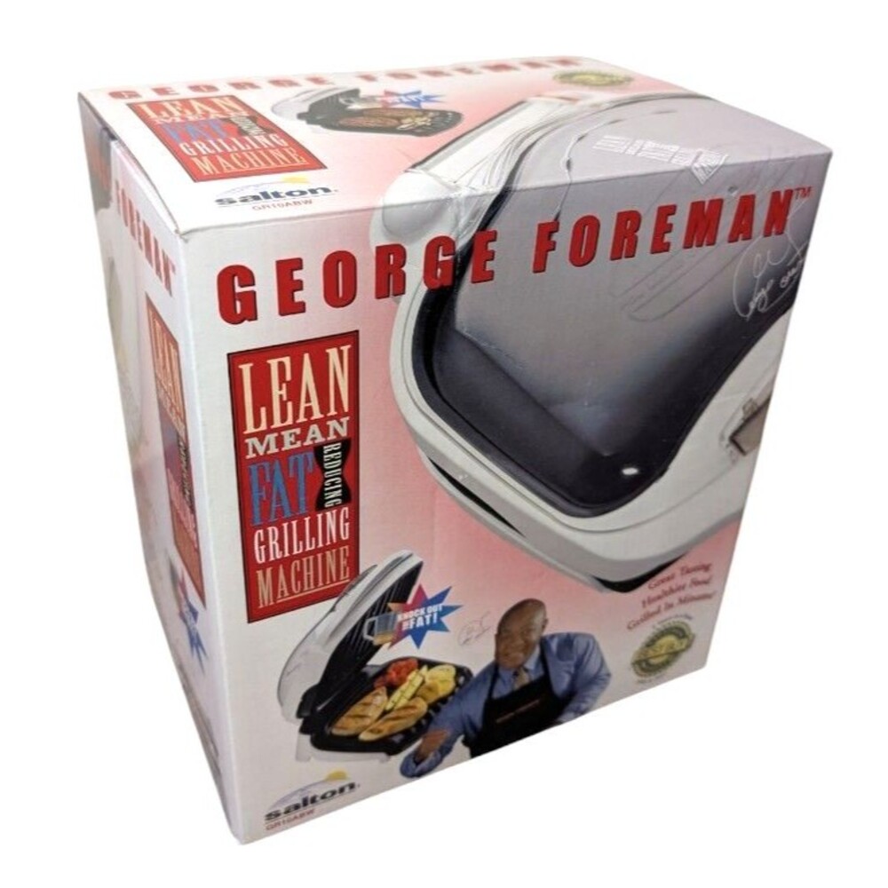 George Foreman GR10ABW Champ Grill with Bun Warmer BRAND NEW DISCONTINUED RARE